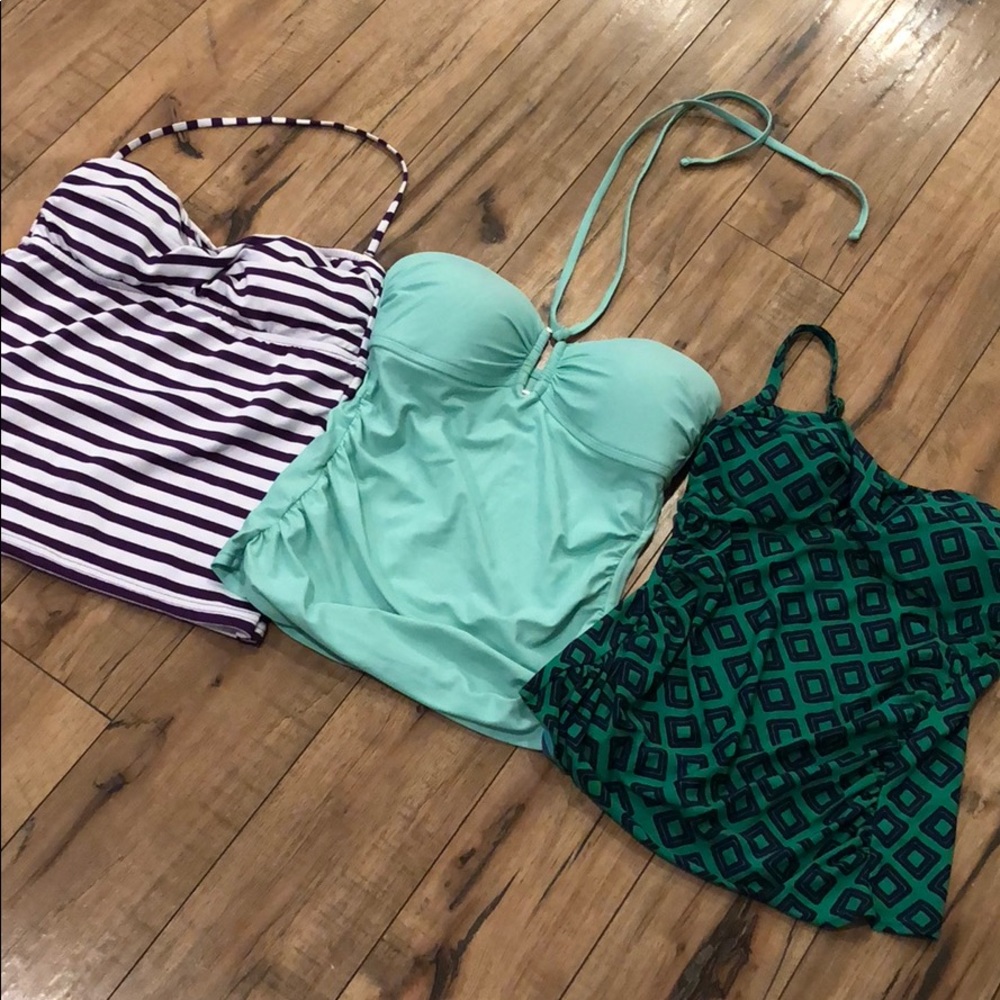 Lot of 3 small swim tops.